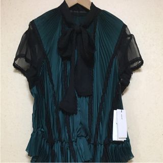 サカイ(sacai)の【sacai】プリーツブラウス サイズ1(シャツ/ブラウス(半袖/袖なし))