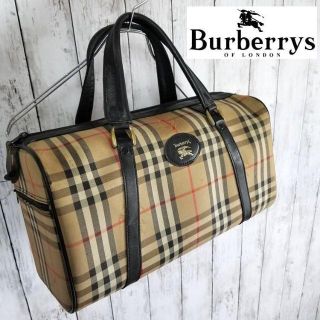 バーバリー(BURBERRY)のBURBERRYS バーバリー ボストン ノバチェック ブラック(ボストンバッグ)