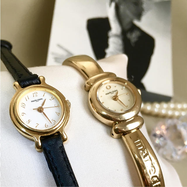 Marie Claire(マリクレール)の電池・ベルト交換、クリーニング済み✨マリクレール 時計 2本セット レディースのファッション小物(腕時計)の商品写真