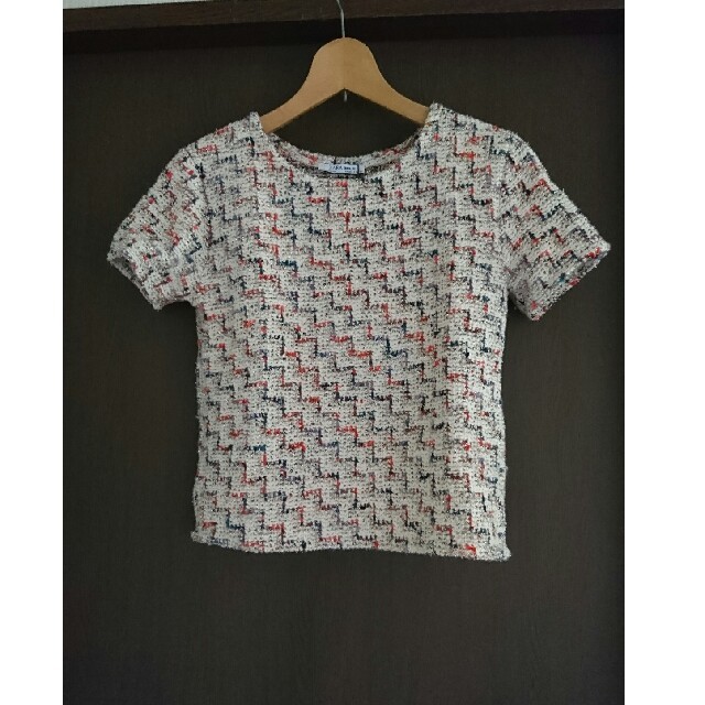 ZARA(ザラ)のツイード風Tシャツ レディースのトップス(ニット/セーター)の商品写真