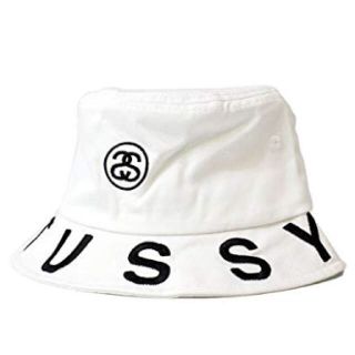 ステューシー(STUSSY)のSTUSSY TRIBE BRIM BUCKET HAT(ホワイト, L/XL)(ハット)