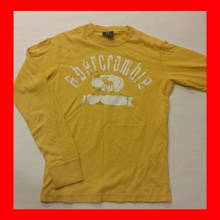 アバクロンビーアンドフィッチ(Abercrombie&Fitch)のabercrombie Tシャツ 黄色 イエロー 長袖 M(Tシャツ/カットソー(七分/長袖))