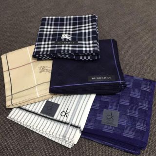 バーバリー(BURBERRY)のメンズハンカチ5枚セット＊未使用(ハンカチ)