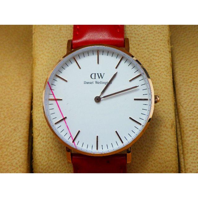 【特別カラー】ダニエルウェリントン 腕時計　レッド　レディース
