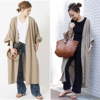 ドゥーズィエムクラス(DEUXIEME CLASSE)の新品同⭐️Deuxieme Classe HELMSMOOR LINEN コート(ロングコート)