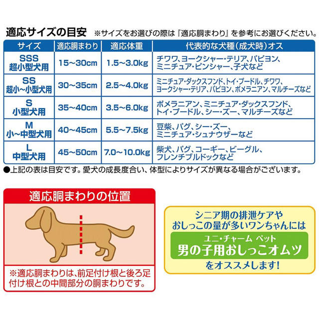 Unicharm(ユニチャーム)の☆ユニチャーム マナーウェア  男の子用 Sサイズ 6枚 その他のペット用品(犬)の商品写真