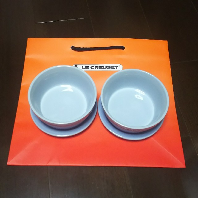 LE CREUSET(ルクルーゼ)の【送料込】ルクルーゼ プレートオンディッシュ(コースタルブルー)2点 インテリア/住まい/日用品のキッチン/食器(食器)の商品写真