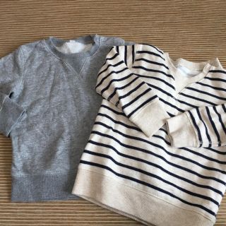 ムジルシリョウヒン(MUJI (無印良品))の無印良品 キッズ/ベビー トレーナー2枚組(Tシャツ/カットソー)