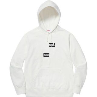 シュプリーム(Supreme)のsupreme cdg split box logo white M(スウェット)