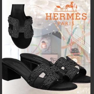 エルメス(Hermes)のエルメス ブラックストーン オアシス 37.5(サンダル)