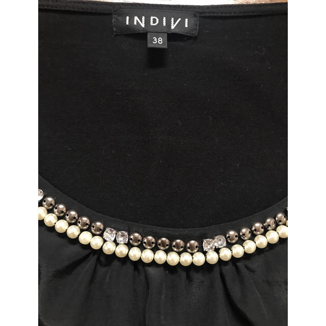 INDIVI(インディヴィ)のINDIVI トップス 黒 レディースのトップス(カットソー(長袖/七分))の商品写真
