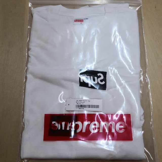 whiteサイズXL supreme CDG Split Box Logo Tee