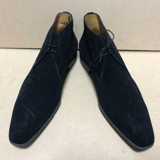 サントーニ(Santoni)のサントーニ（Santoni） スエードレザーブーツ 黒 UK10.5(ブーツ)