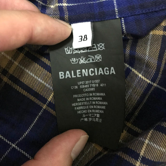 Balenciaga(バレンシアガ)のbalenciaga バレンシアガ チェックシャツ メンズのトップス(シャツ)の商品写真