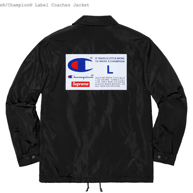 supreme label champion coaches jacket