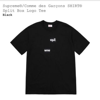 シュプリーム(Supreme)のシュプリーム コム デギャルソン ボックス ロゴ T 黒 m cdg(Tシャツ/カットソー(半袖/袖なし))