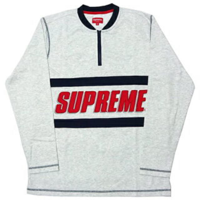 Supreme(シュプリーム)の16S/S Supreme BAR LOGO half zip top M メンズのトップス(Tシャツ/カットソー(七分/長袖))の商品写真