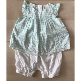 ベビーギャップ(babyGAP)のbaby GAP 80サイズ ロンパース ワンピース 女の子 girl(ロンパース)