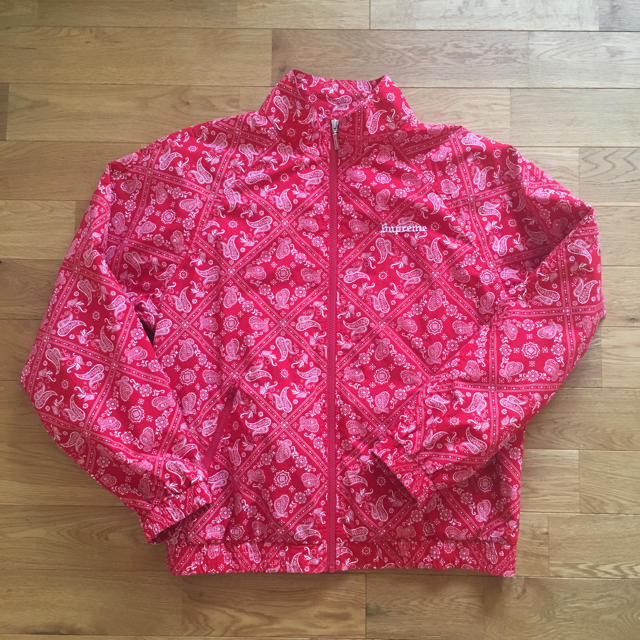 赤Lサイズ Supreme　Bandana　Track Jacket