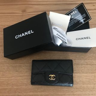 シャネル(CHANEL)の週末限定セール 美品 マトラッセ キャビアスキン 6連キーケース ゴールド(キーケース)