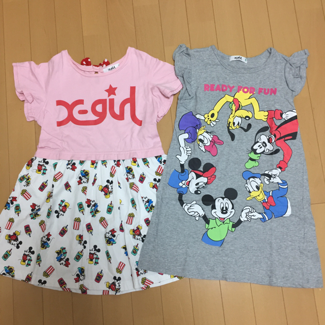 X-girl Stages(エックスガールステージス)の専用 XGS 130 2点 キッズ/ベビー/マタニティのキッズ服女の子用(90cm~)(Tシャツ/カットソー)の商品写真