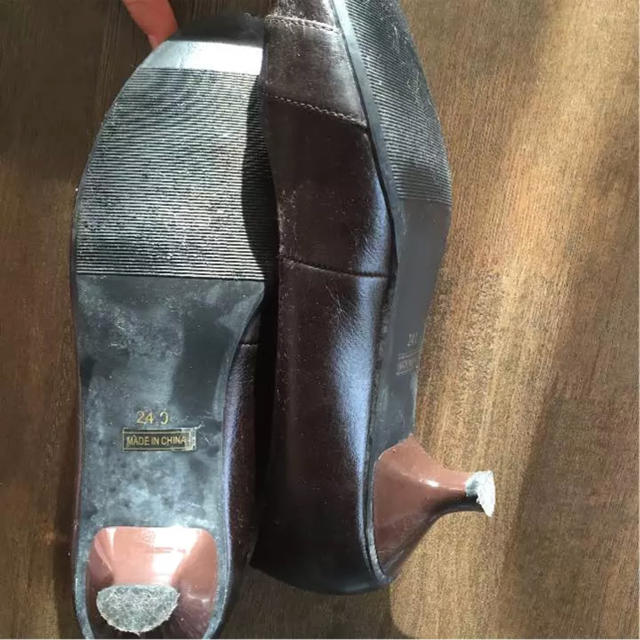 【⭐️お値下げ⭐️】パンプス ダークブラウン 24cm レディースの靴/シューズ(ハイヒール/パンプス)の商品写真