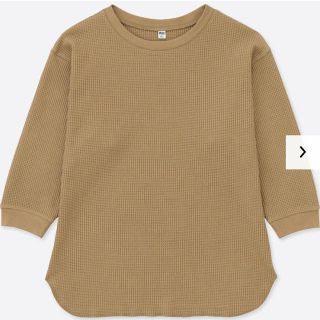 ユニクロ(UNIQLO)のUNIQLO ワッフルクルーネックTシャツ(Tシャツ(長袖/七分))