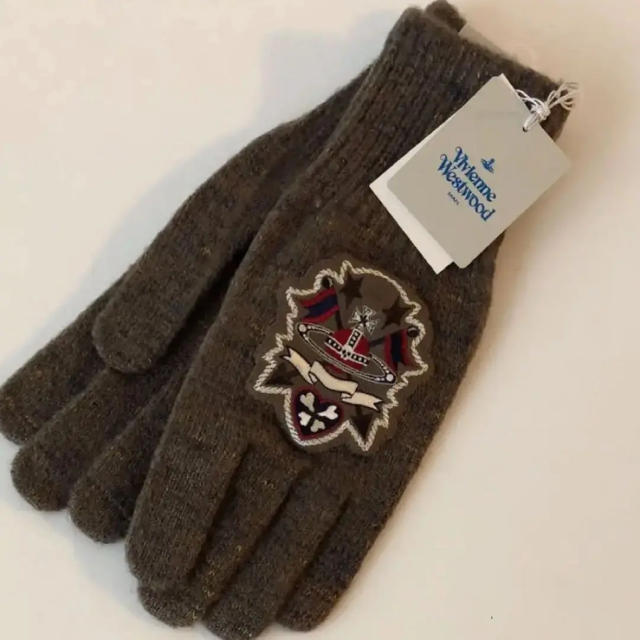 Vivienne Westwood(ヴィヴィアンウエストウッド)の新品タグ ⭐️ ヴィヴィアン ウエストウッド  ニット 手袋 オーブ エンブレム メンズのファッション小物(手袋)の商品写真