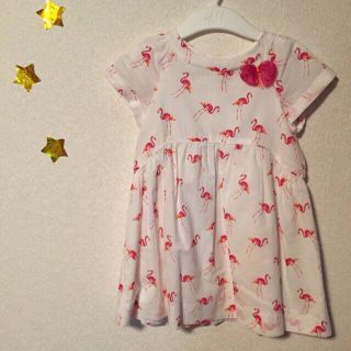 ザラキッズ(ZARA KIDS)のZARA フラミンゴ柄ワンピ 92(その他)