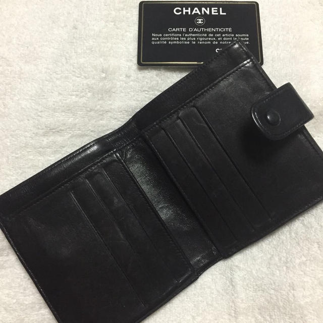 CHANEL(シャネル)のラムスキン Wホック折り財布 シャネル レディースのファッション小物(財布)の商品写真