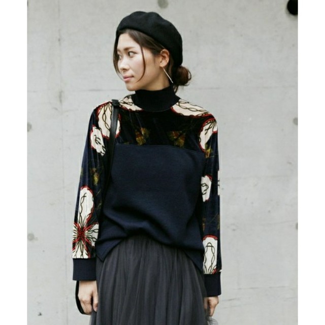 Ameri VINTAGE(アメリヴィンテージ)の【新品】AMERI アメリ / FRINGE PATTERN KNITSEW レディースのトップス(カットソー(長袖/七分))の商品写真