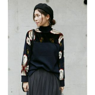 アメリヴィンテージ(Ameri VINTAGE)の【新品】AMERI アメリ / FRINGE PATTERN KNITSEW(カットソー(長袖/七分))