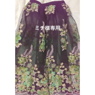 ザラ(ZARA)のZARA シースルー花柄スカート(ロングスカート)