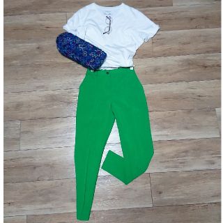 韓国 おしゃれパンツ グリーン💚美品(カジュアルパンツ)