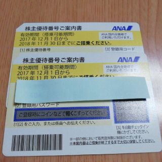 エーエヌエー(ゼンニッポンクウユ)(ANA(全日本空輸))のANA　全日空株主優待券(航空券)