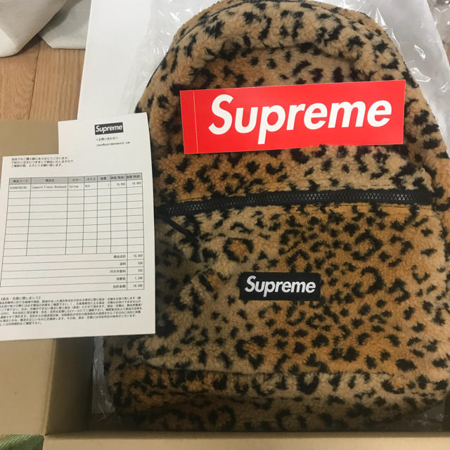 シュプリーム supreme  Leopard Fleece Backpack