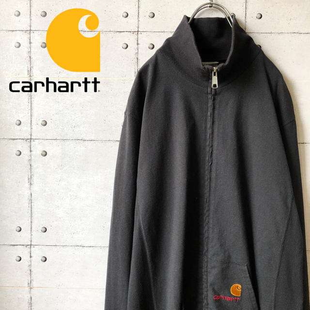 carhartt(カーハート)の【激レア】カーハート ビッグサイズ ワンポイント  トラックジャケット ブラック メンズのトップス(ジャージ)の商品写真