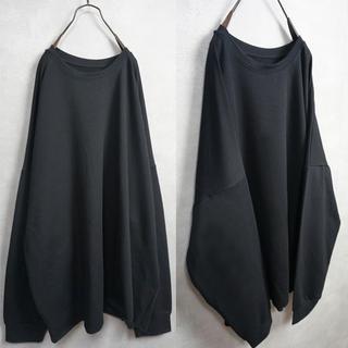 超Big size カットオフ ロンT 黒(Tシャツ/カットソー(七分/長袖))