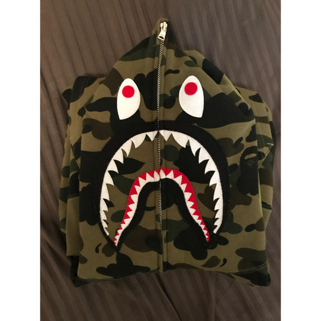 Bape シャークパーカー L ユニセックス カモ柄メンズ