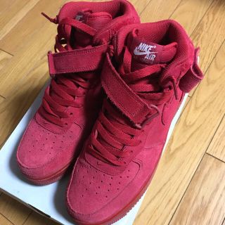 ナイキ(NIKE)のNIKE ナイキ AIR FORCE 1 エアフォースワン 赤(スニーカー)