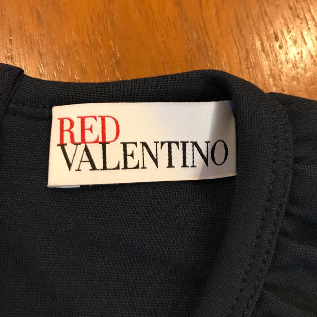 RED VALENTINO(レッドヴァレンティノ)の美品♡RED VALENTINO♡レッドヴァレンティノ紺ネイビーフリルワンピース レディースのワンピース(ミニワンピース)の商品写真