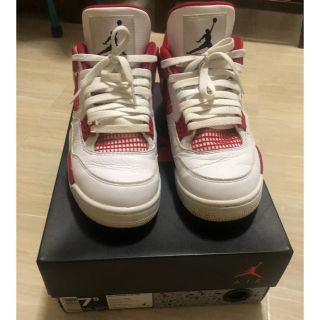 ナイキ(NIKE)の2016 Air Jordan4 retro white and gym-red(スニーカー)