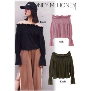 ハニーミーハニー(Honey mi Honey)のお値下げ♡honeymihoney オフショルダートップス💋(Tシャツ(長袖/七分))