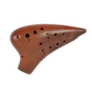 TNG オカリナ ダブル 12穴 Ocarina 台湾 赤土 アルトC管-AC(その他)