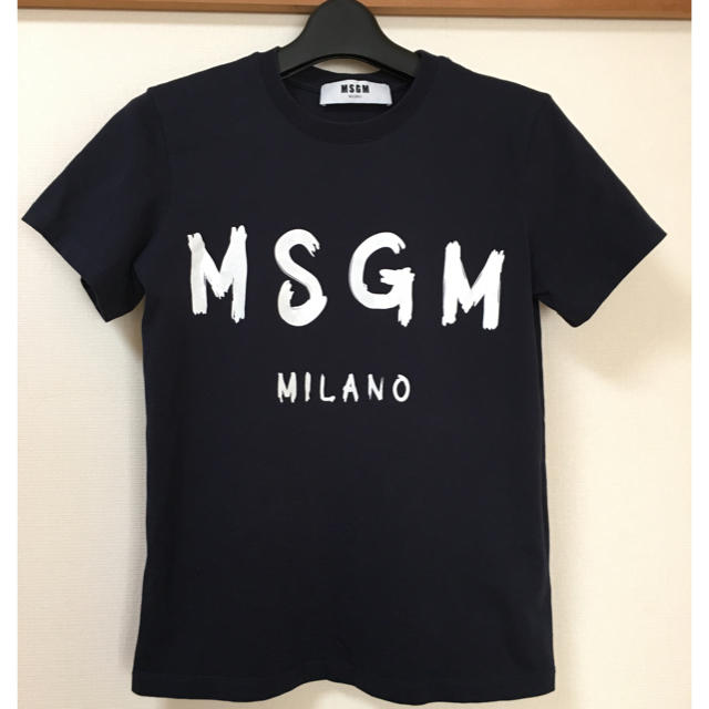 MSGM(エムエスジイエム)のMSGM Tシャツ レディース ネイビー XS レディースのトップス(Tシャツ(半袖/袖なし))の商品写真