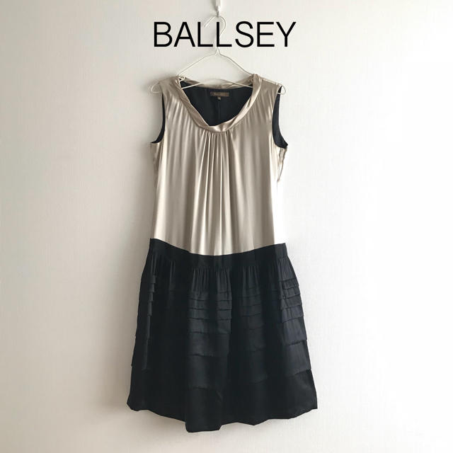 Ballsey(ボールジィ)の訳あり◇ボールジィ シルクワンピース M 上品 通勤仕事 式 春夏秋 レディースのワンピース(ひざ丈ワンピース)の商品写真