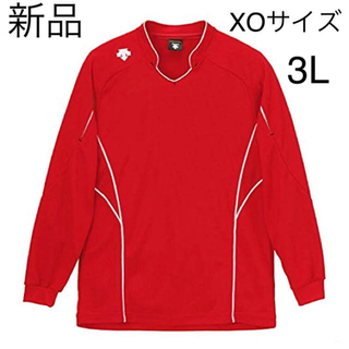デサント(DESCENTE)のDESCENTE 長袖 ゲームシャツ  XO レッド 新品 ユニセックス(バレーボール)