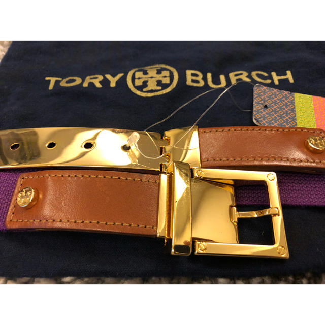 Tory Burch(トリーバーチ)のトリーバーチ ベルト 保存袋付 未使用品 タグ付き レディースのファッション小物(ベルト)の商品写真