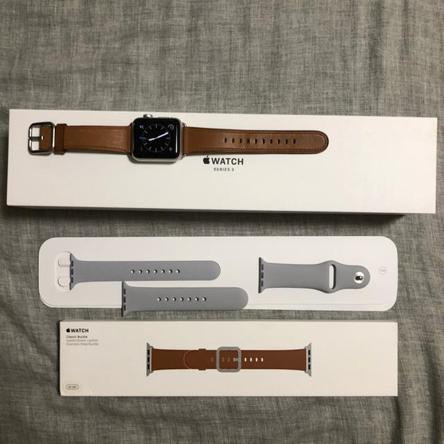 Apple(アップル)のApple Watch Series 3 38mm Silver GPS メンズの時計(腕時計(デジタル))の商品写真