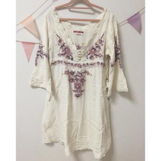 ロジータ(ROJITA)の刺繍 ボヘミアン チュニック ワンピース anisha(ひざ丈ワンピース)